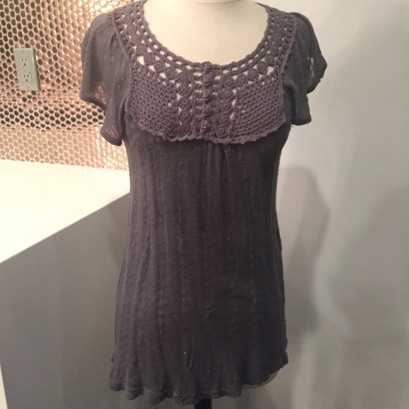 Blue Knit Robin K Top, Size: L - Picture 2 of 8